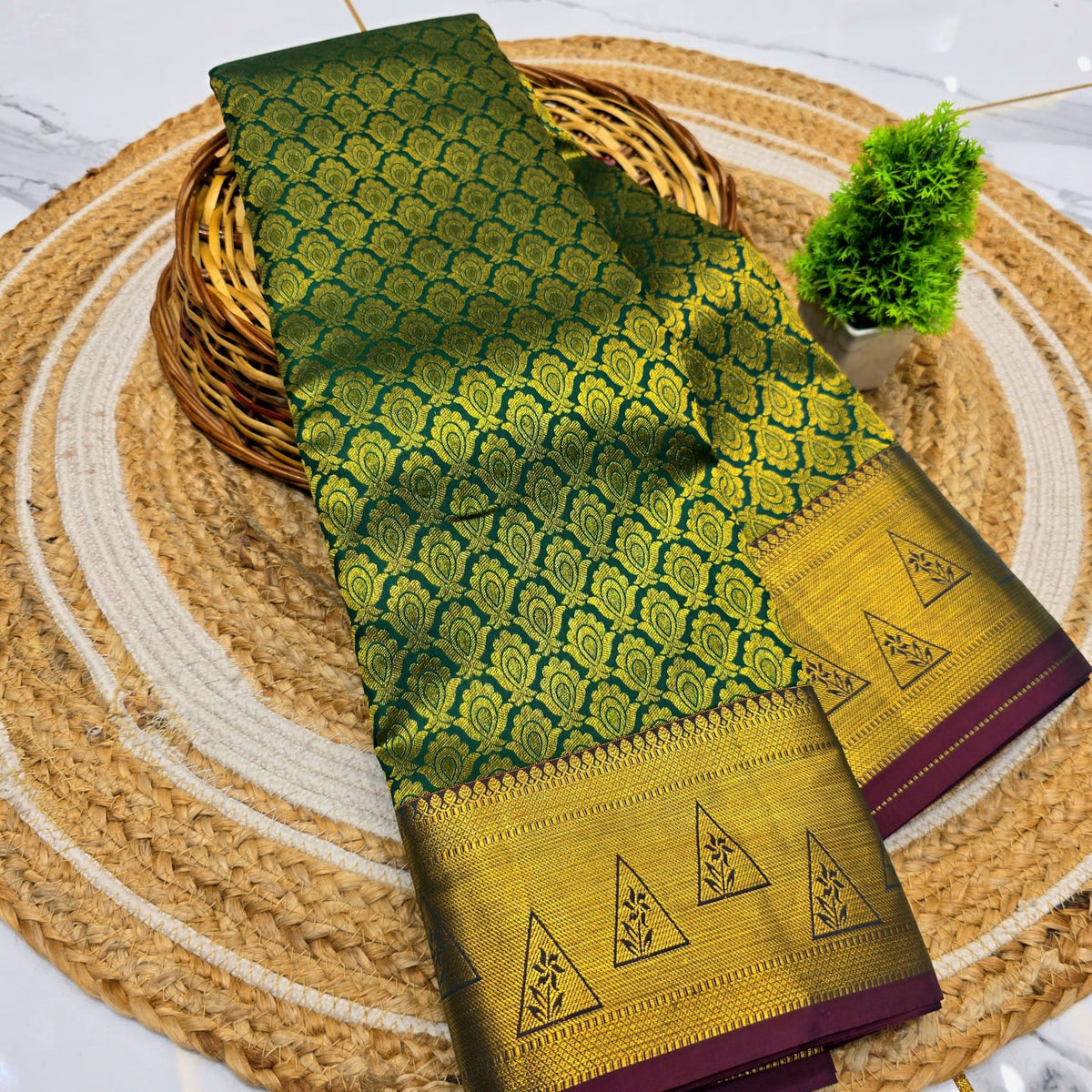 Half Mixed Silk saree