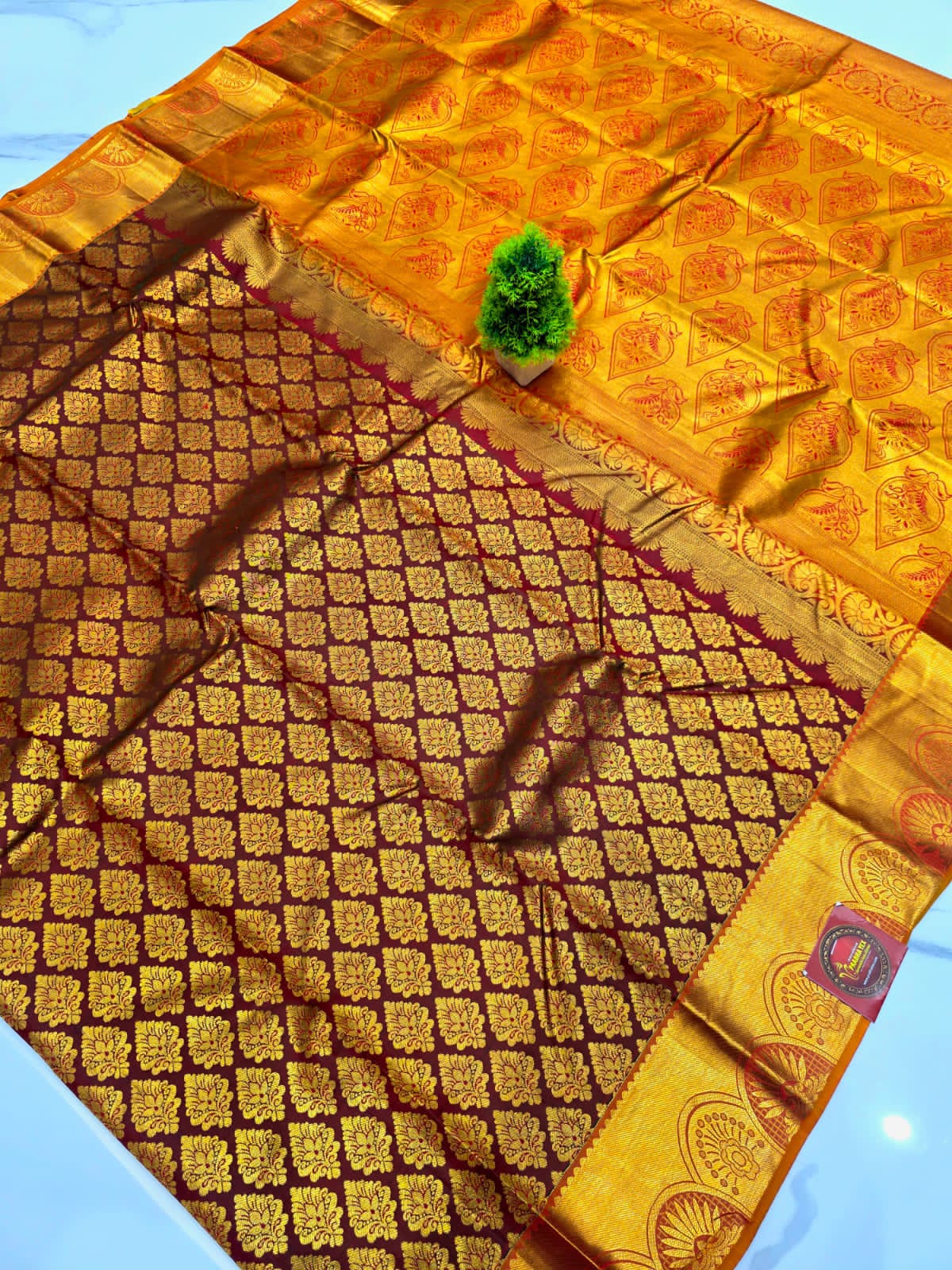 Half Mixed Silk saree