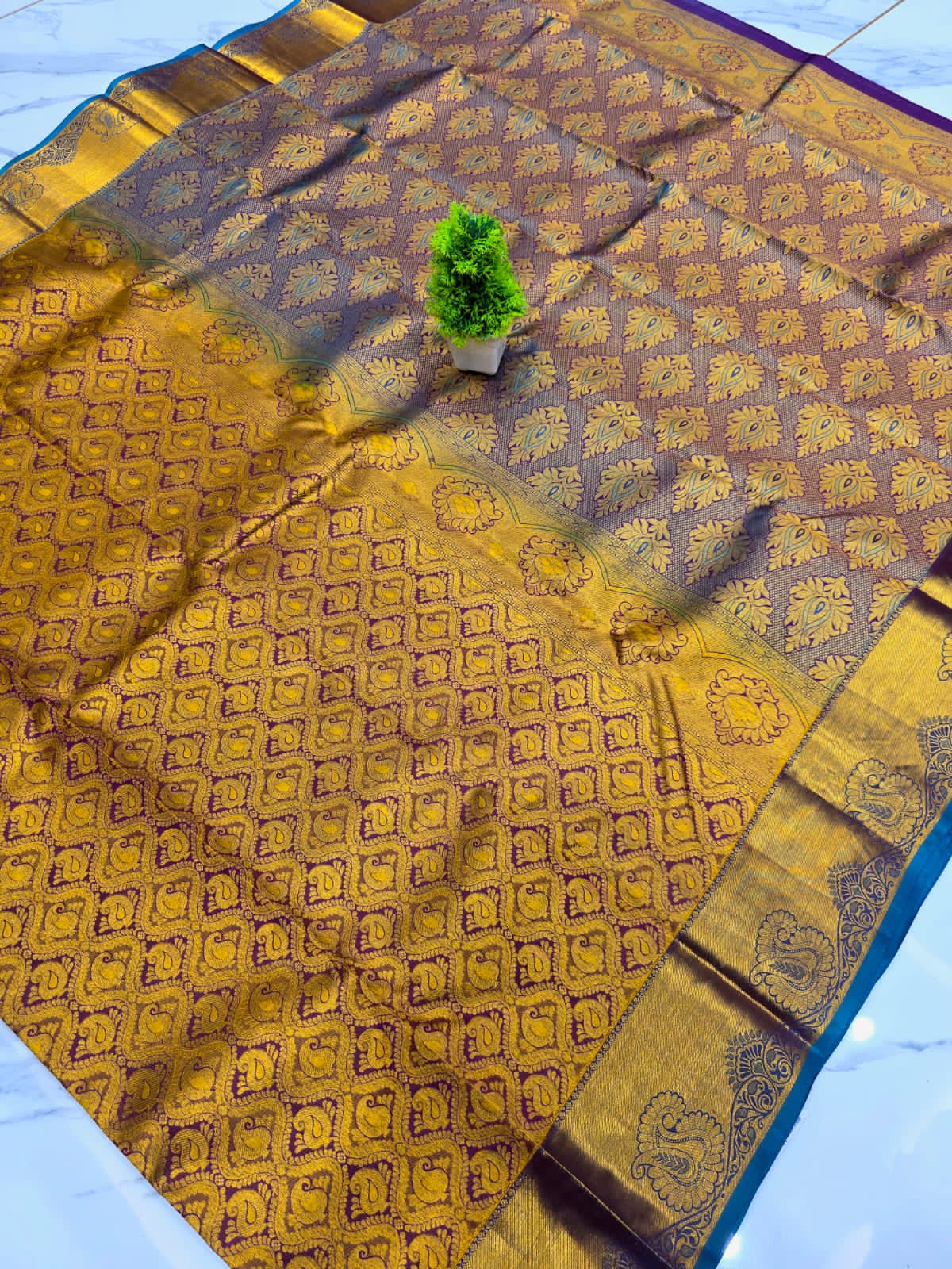Half Mixed Silk saree