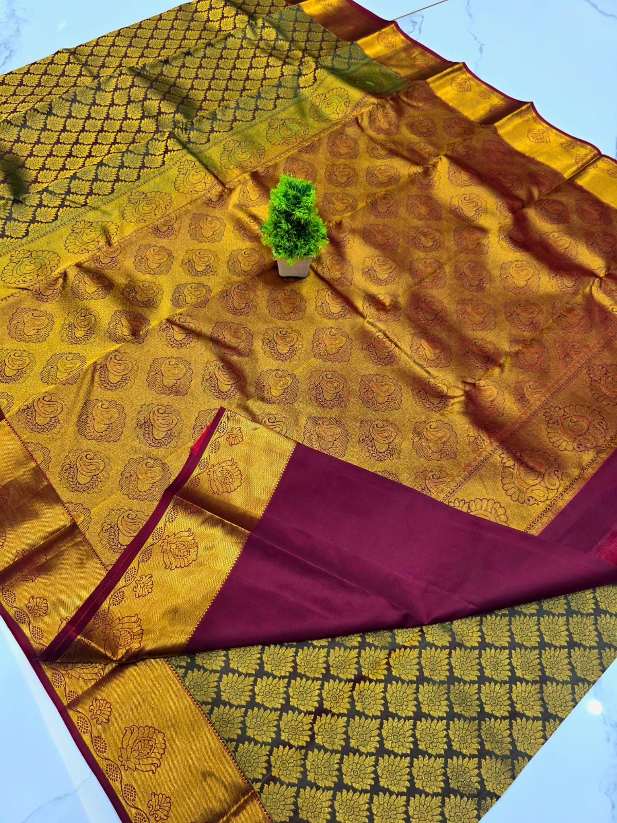 Half Mixed Silk saree