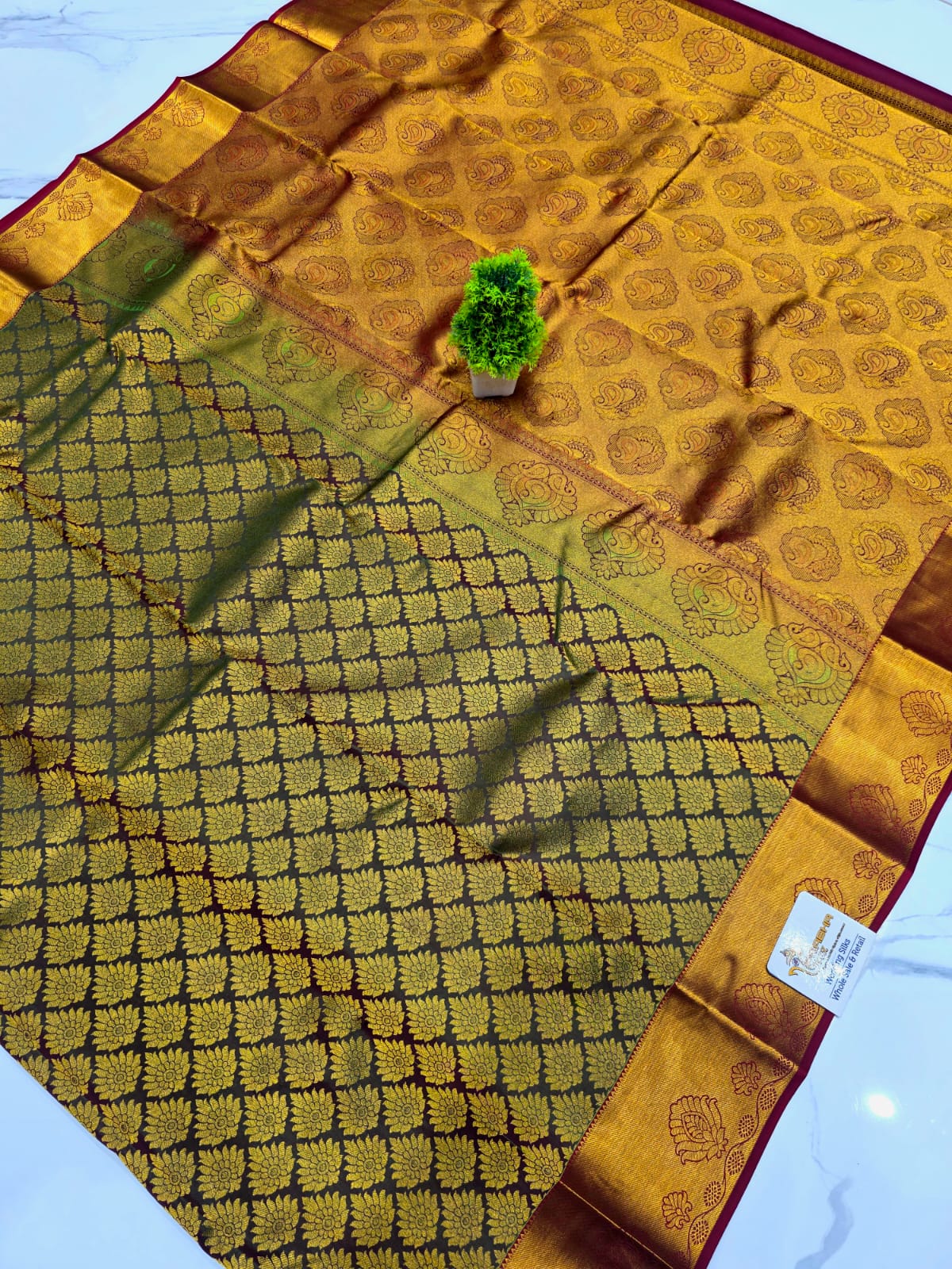 Half Mixed Silk saree