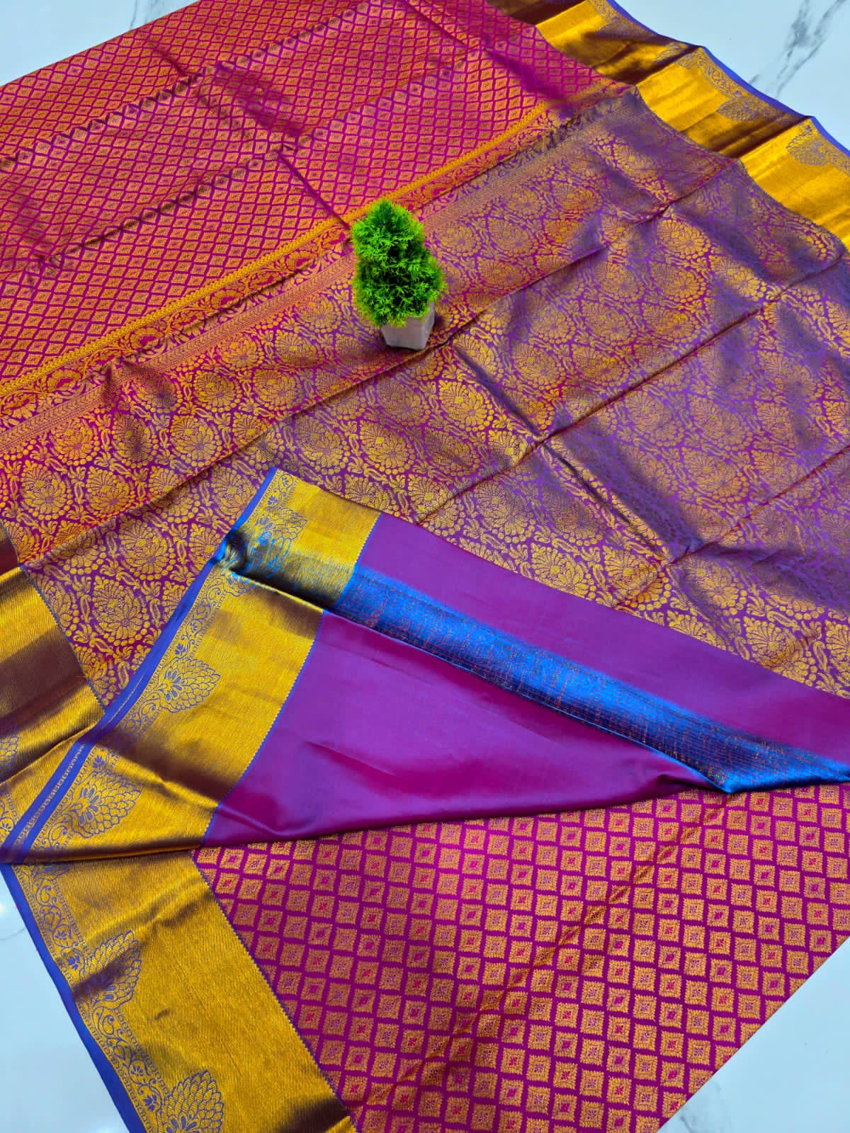 Half Mixed Silk saree