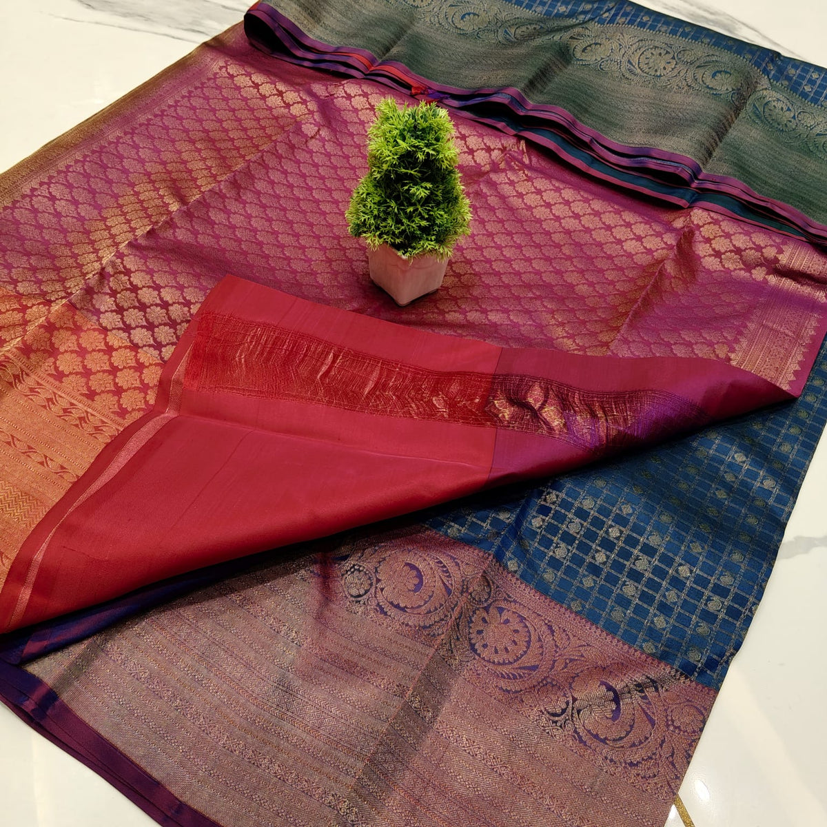 SEMI PURE SOFT SILK SAREE NOTE: DRY WASH