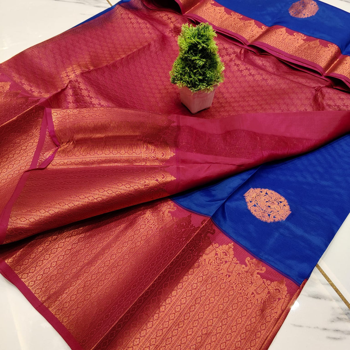 SEMI PURE SOFT SILK SAREE  NOTE: DRY WASH