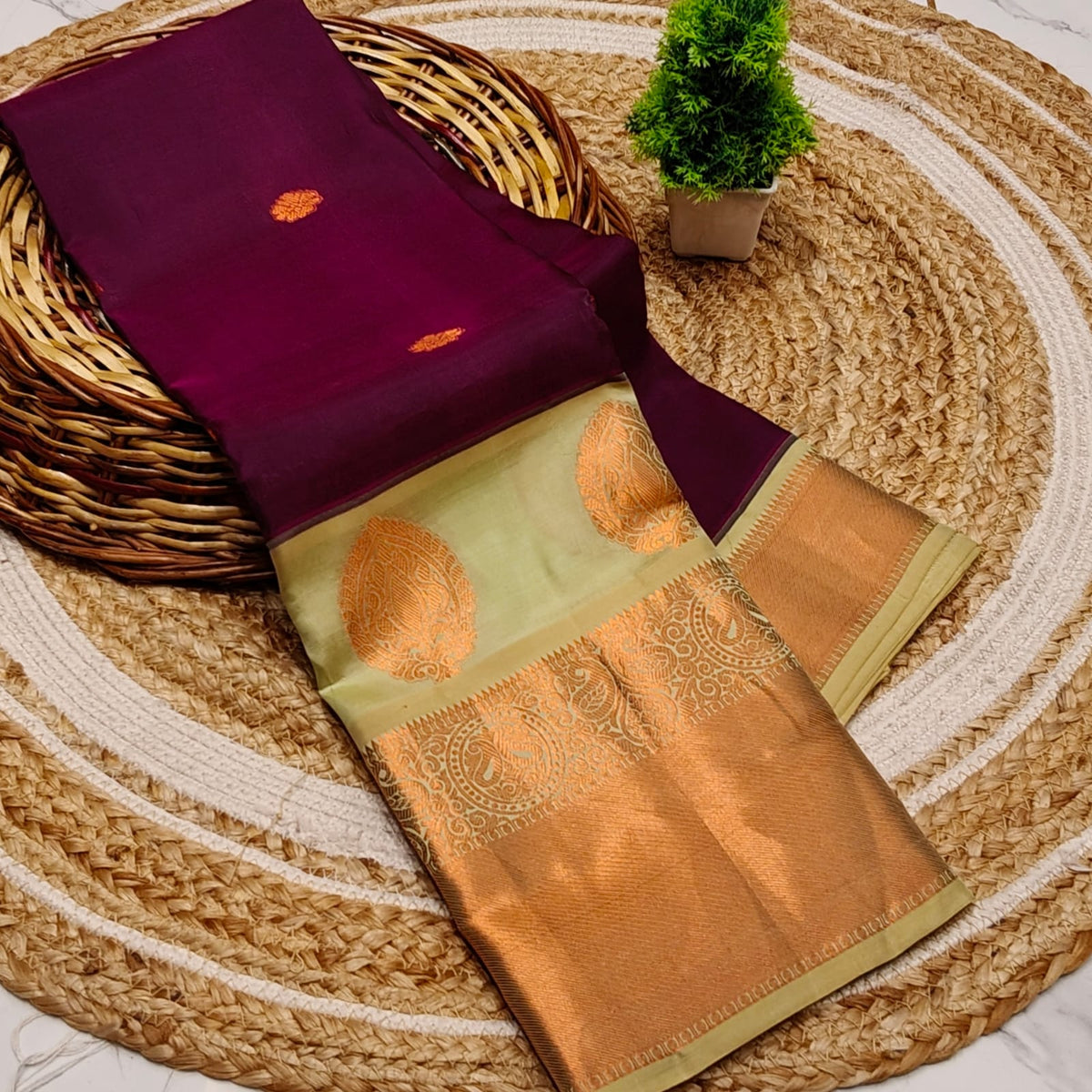 SEMI PURE SOFT SILK SAREE  NOTE: DRY WASH