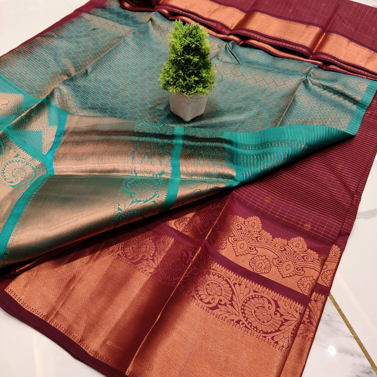 SEMI PURE SOFT SILK SAREE  NOTE: DRY WASH