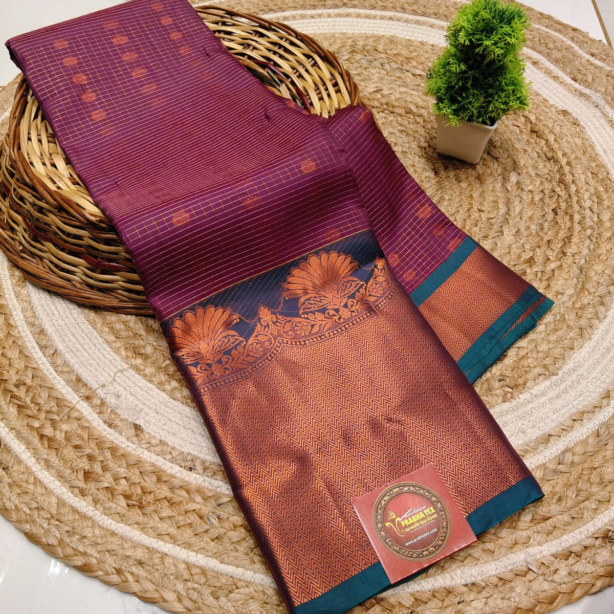 SEMI PURE SOFT SILK SAREE  NOTE: DRY WASH
