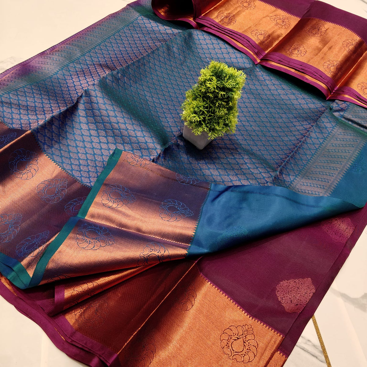 SEMI PURE SOFT SILK SAREE  NOTE: DRY WASH