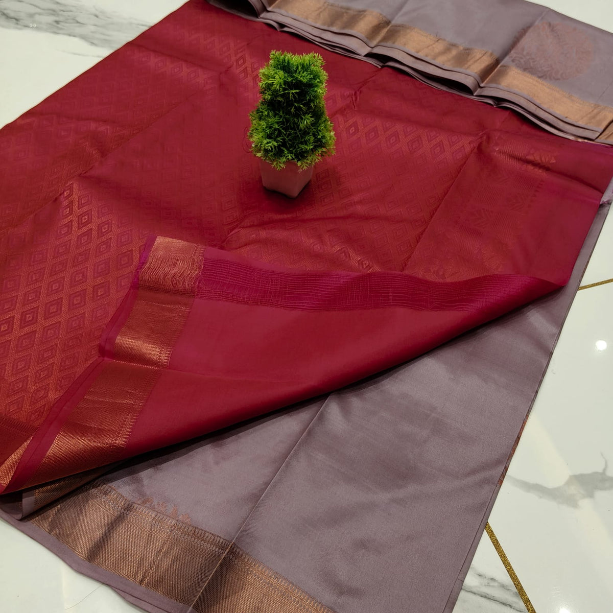 SEMI PURE SOFT SILK SAREE  NOTE: DRY WASH