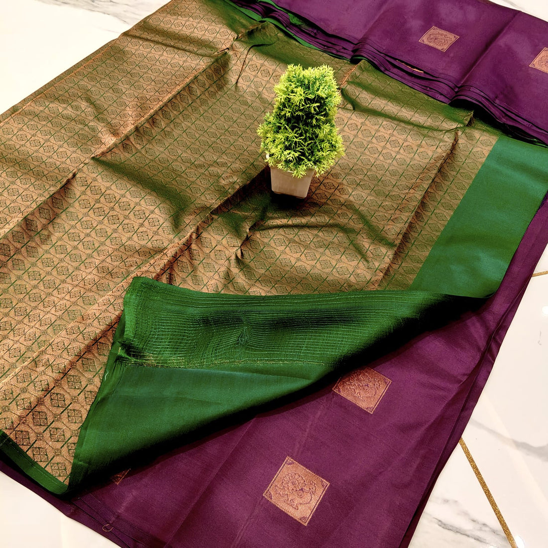 HALF MIXED SOFT SILK SAREE  NOTE: DRY WASH