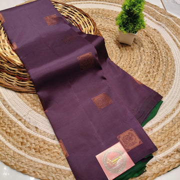 HALF MIXED SOFT SILK SAREE  NOTE: DRY WASH