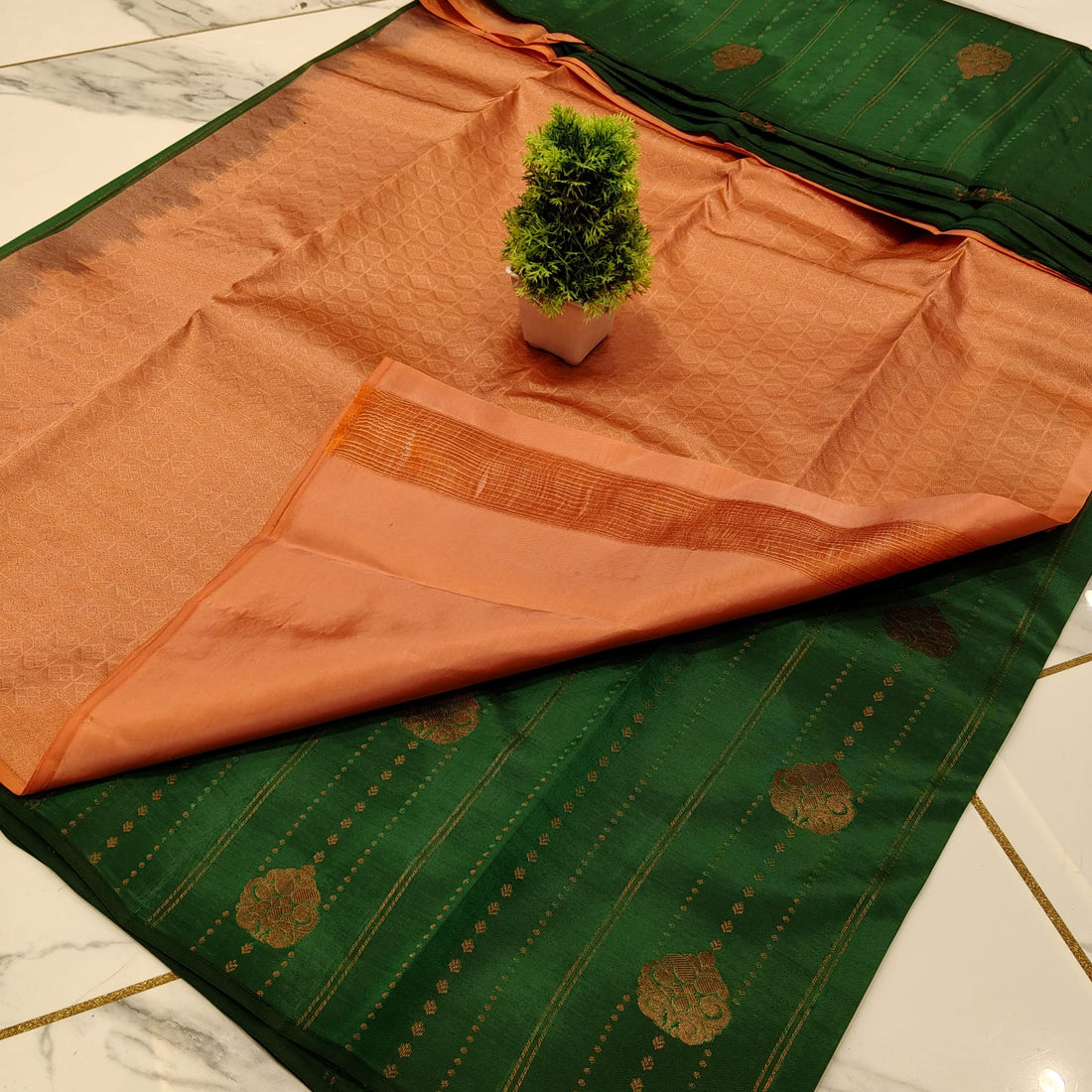 HALF MIXED SOFT SILK SAREE  NOTE: DRY WASH