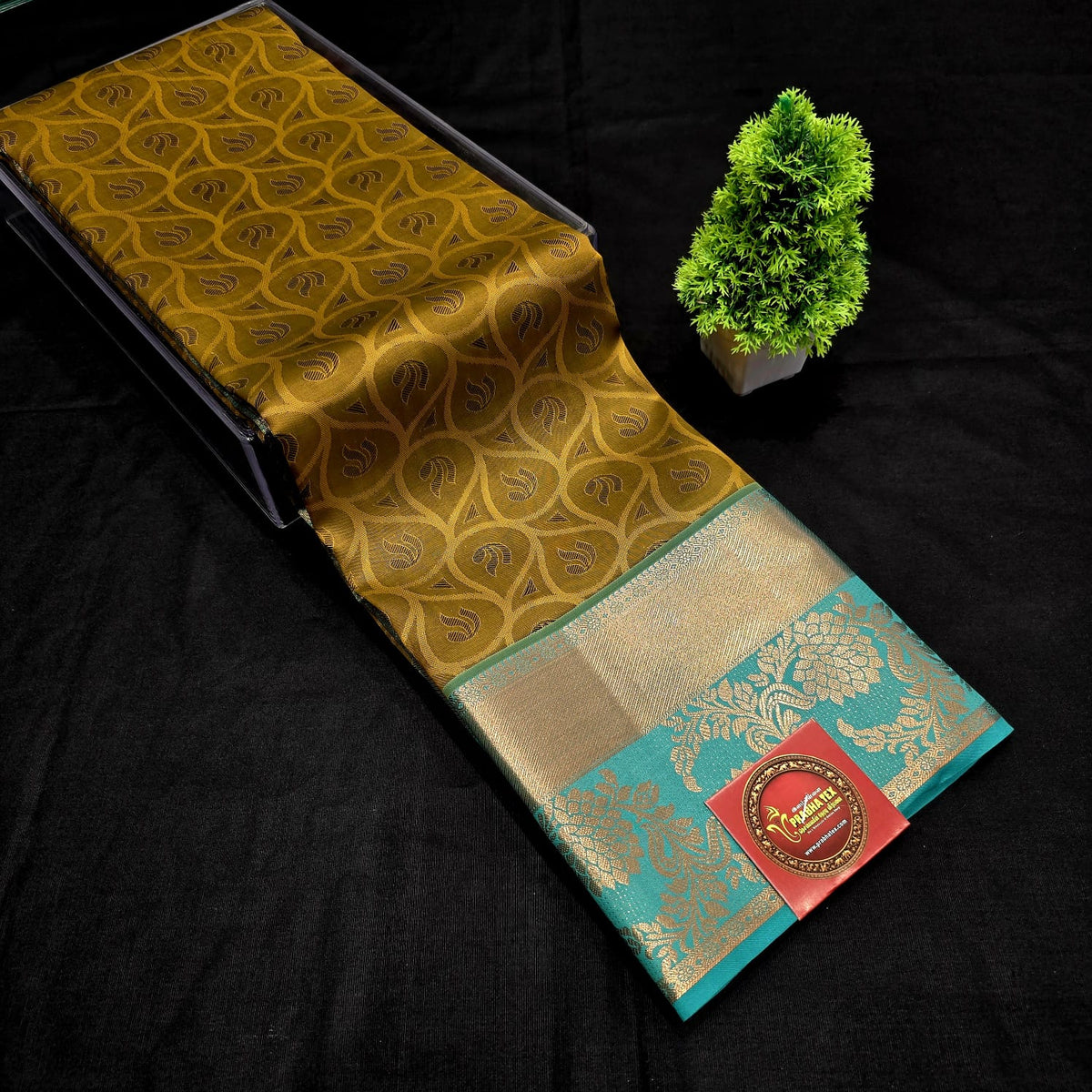 FANCY PUTTA HALF SILK SAREE  NOTE: DRY WASH