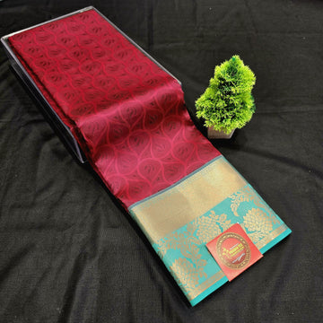 FANCY PUTTA HALF SILK SAREE  NOTE: DRY WASH