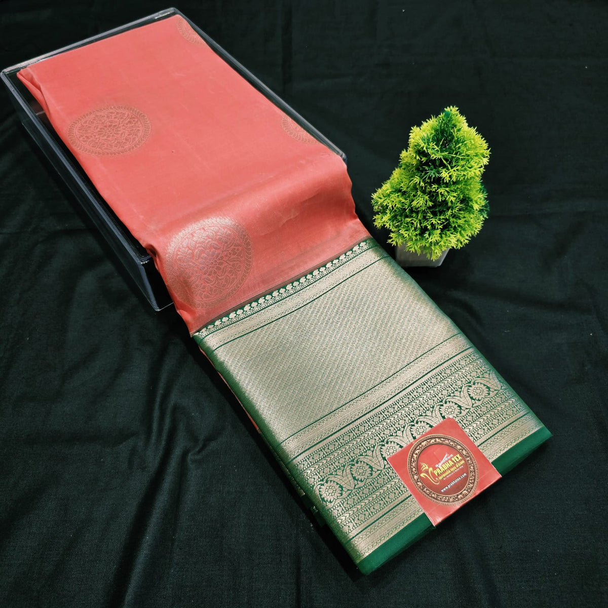 PURE SILK KORVAI PUTTA SAREE  NOTE: DRY WASH