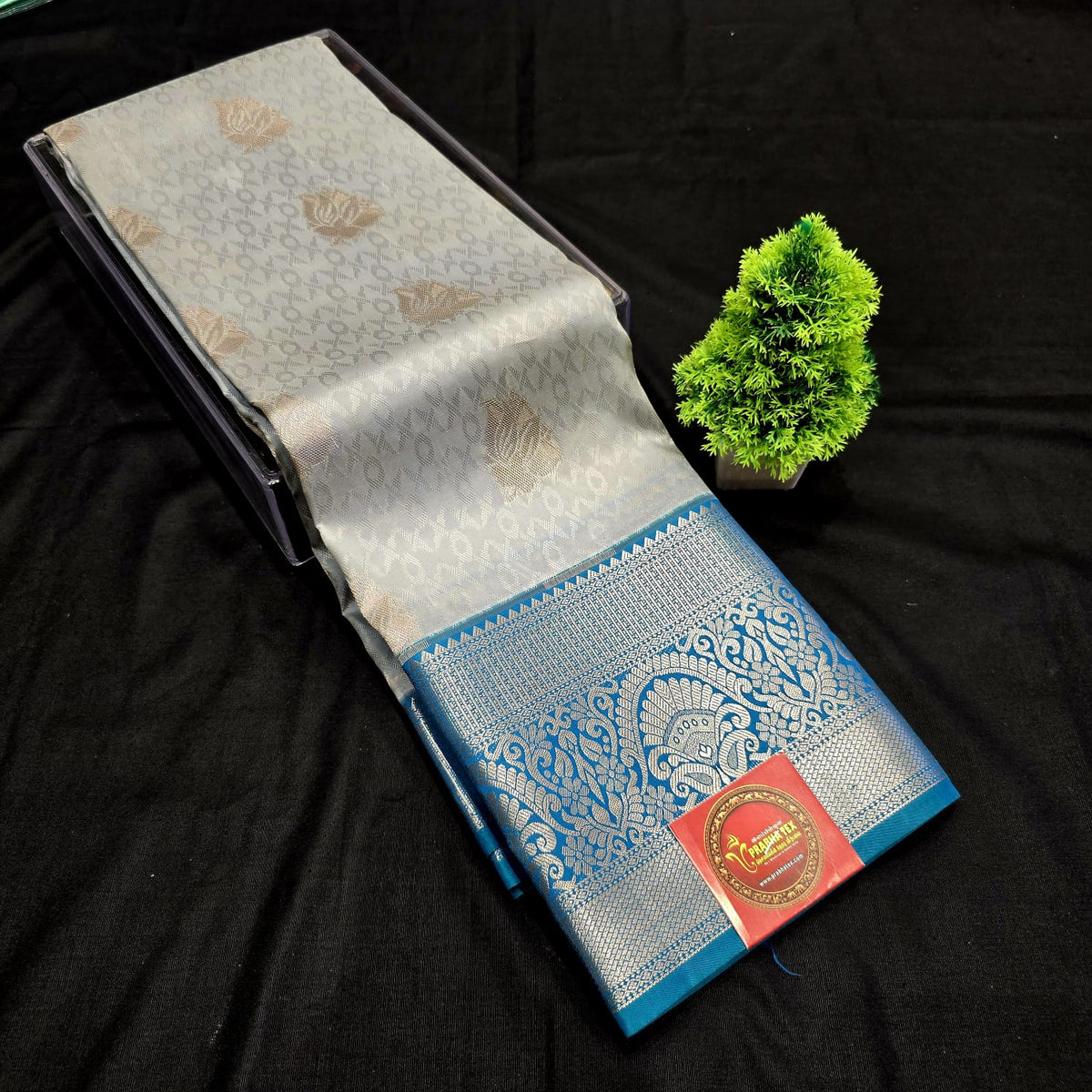 PURE SILK KORVAI PUTTA SAREE  NOTE: DRY WASH