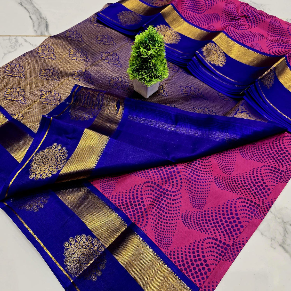 KORVAI MEENA SAREE  NOTE: DRY WASH