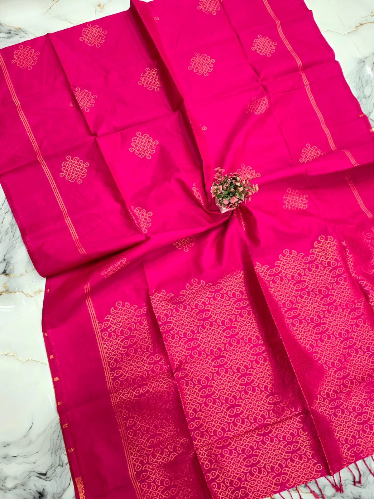 Traditional Kolam Saree