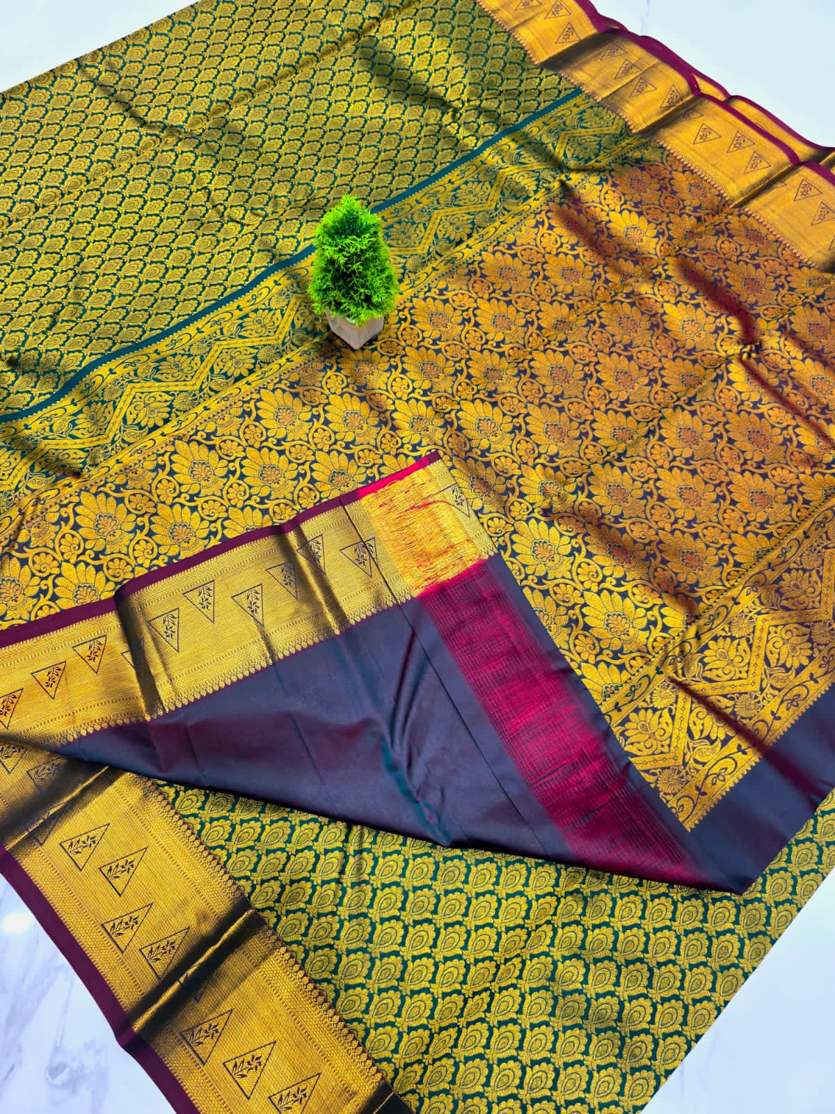 Half Mixed Silk saree