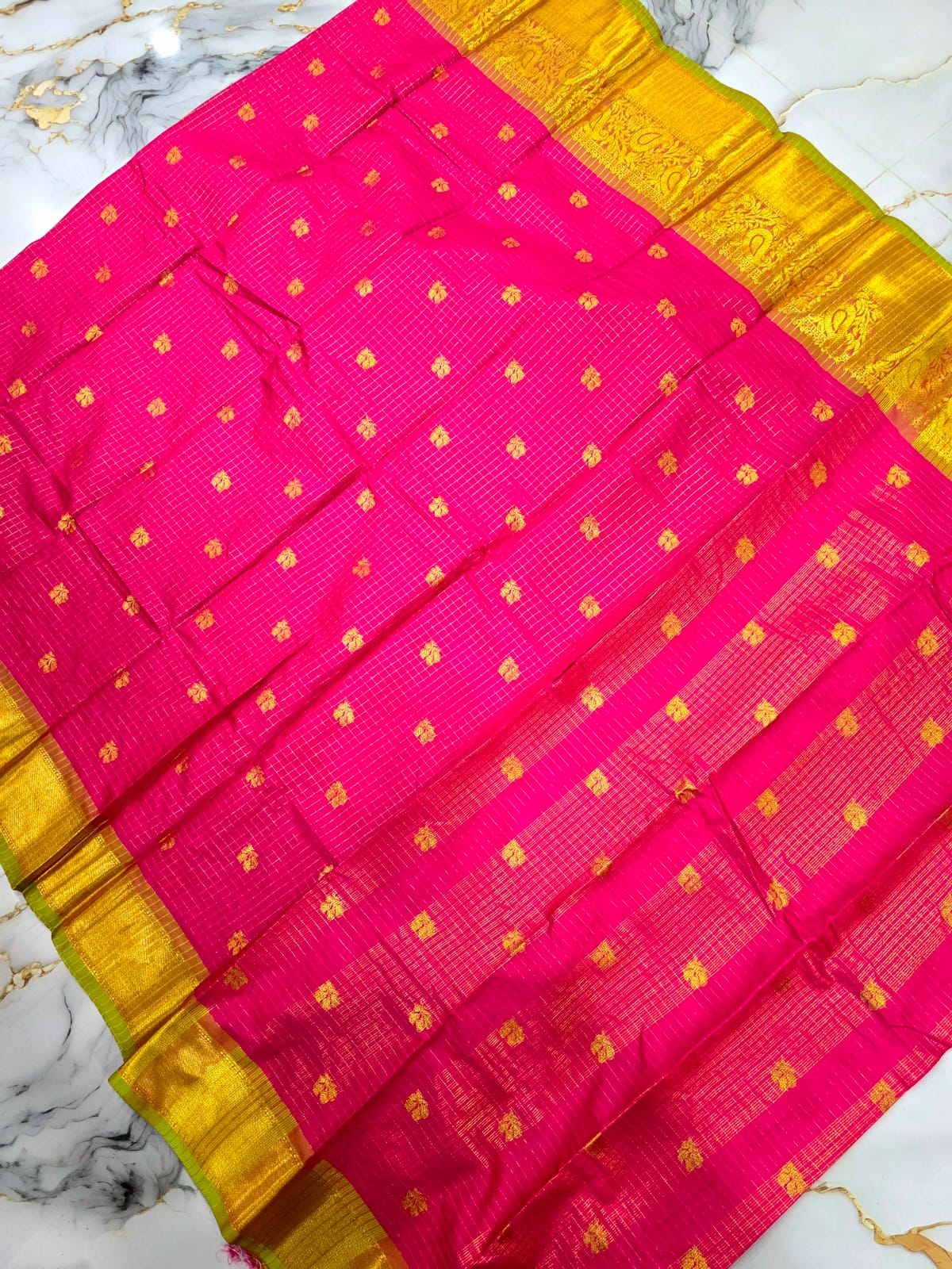 Banaras Checked Silk Saree