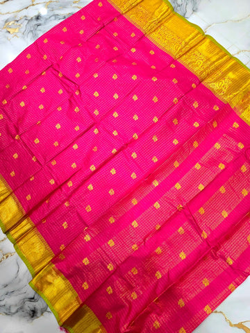Banaras Checked Silk Saree