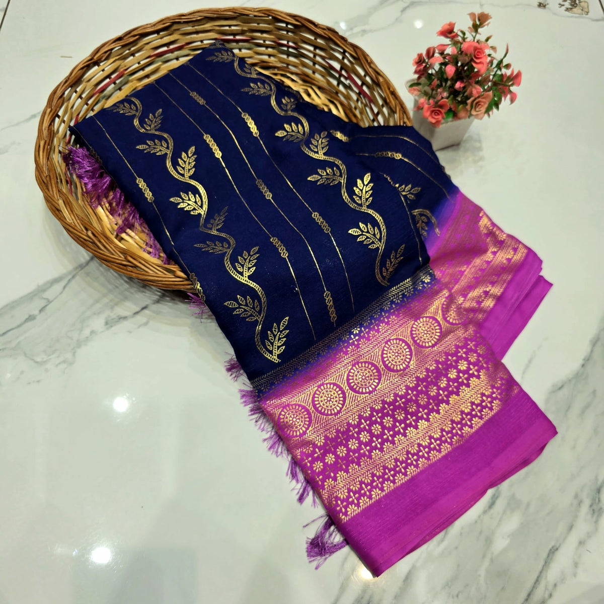 Vairaoosi Design Foil Silk Saree