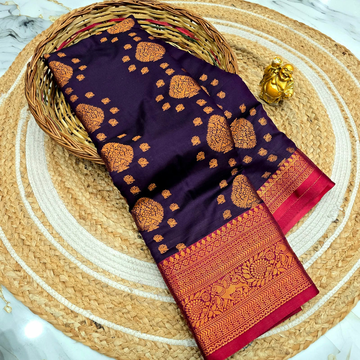 Traditional Soft Silk Zari Border Saree