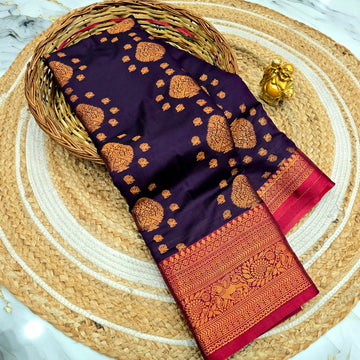 Traditional Soft Silk Zari Border Saree