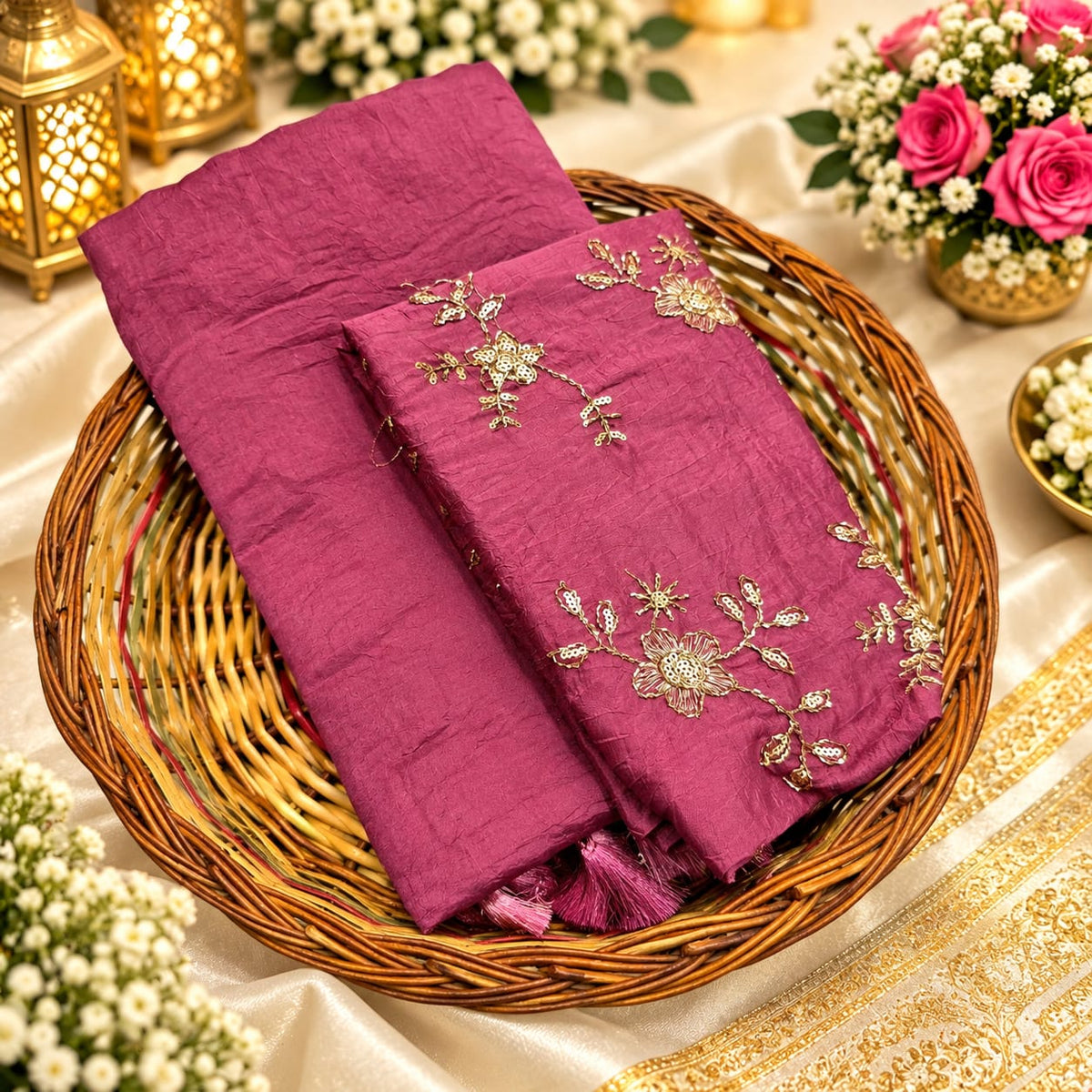 Diwali Special Crush Type Saree