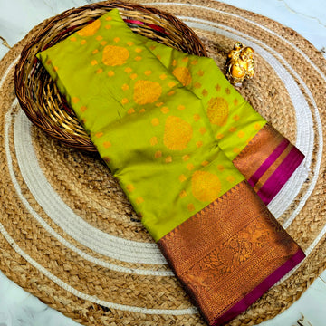 Traditional Soft Silk Zari Border Saree