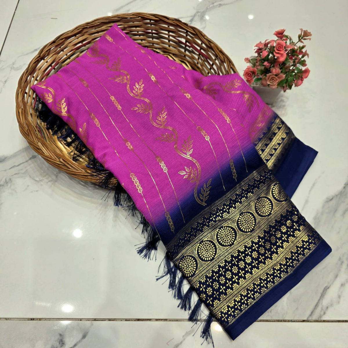 Vairaoosi Design Foil Silk Saree