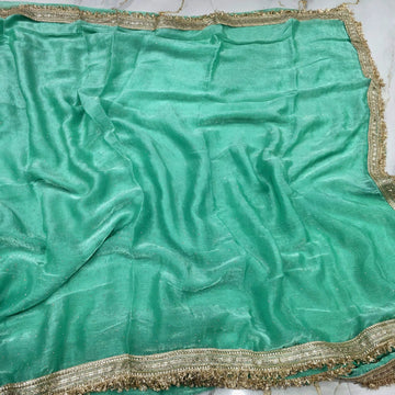 Aqua Mint Grand Zari Saree