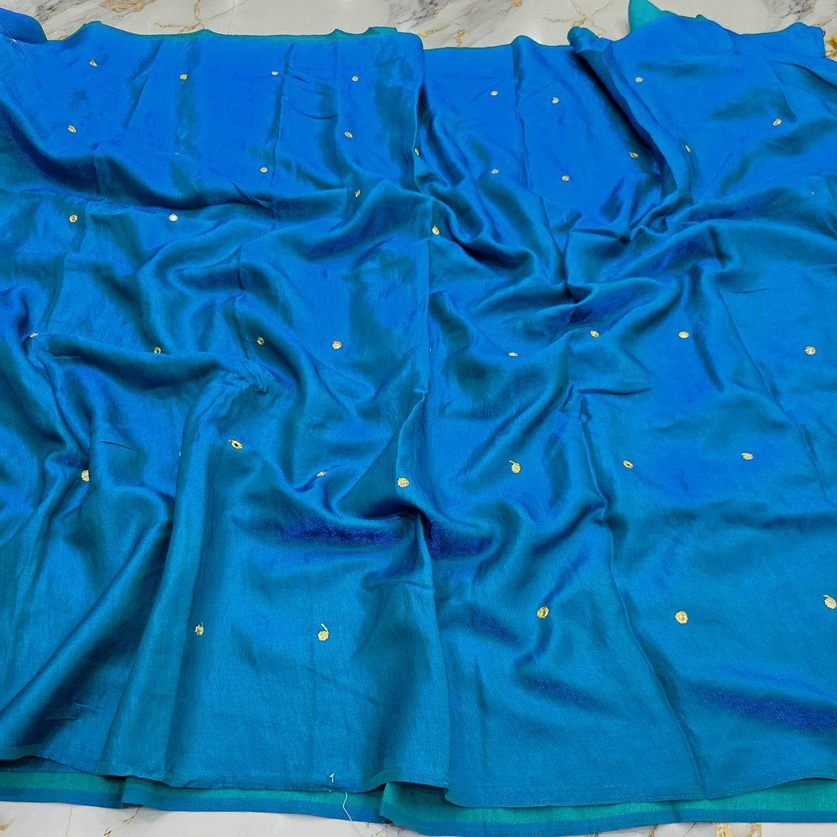 Space Silk Mirror Work Saree
