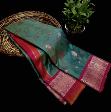 Luxery Semi Soft silk - green