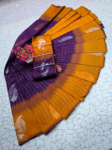 Traditional Vairaoosi Leafs & Mango Design Saree - wine