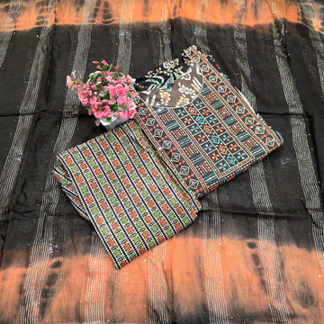 Embroidered Cotton Chudi Set