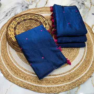 Space Silk Mirror Work Saree