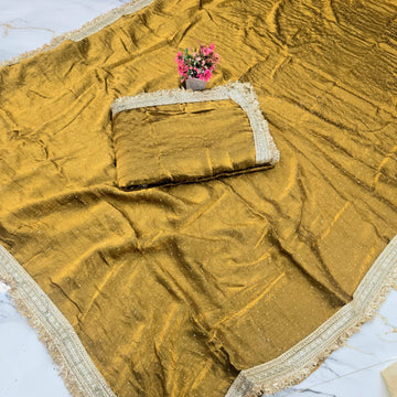 Space Silk Saree with Stone Work