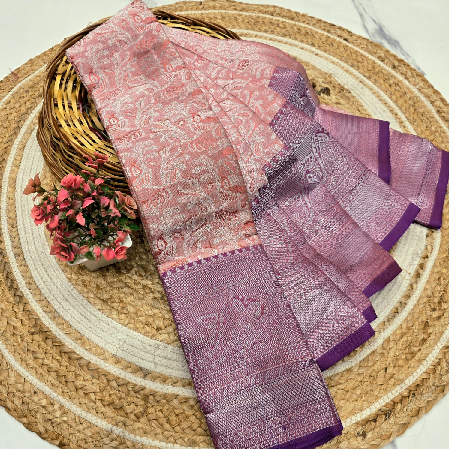 50 % Offer Tissue Silk Saree