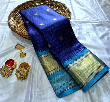 Mysore checked Semi Silk