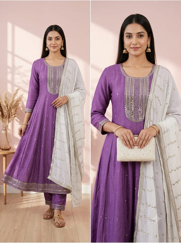 Jamdani 3-Pcs Kurti Set