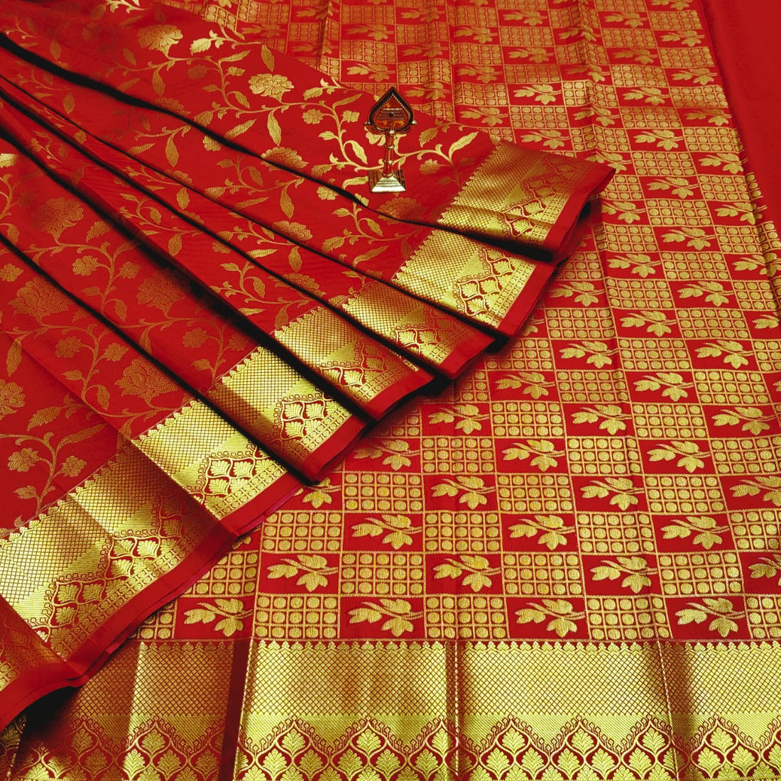 Golden All Self Sarees