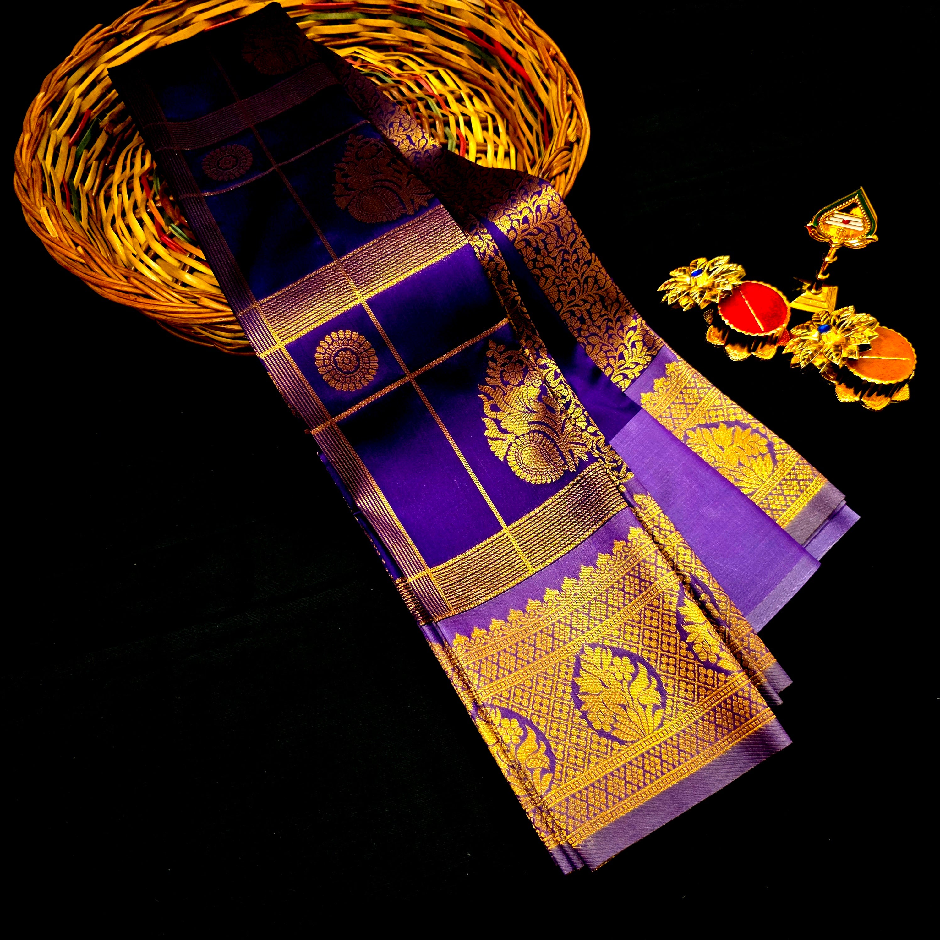 Own Production Premium Kanchi Checked Semi Silk