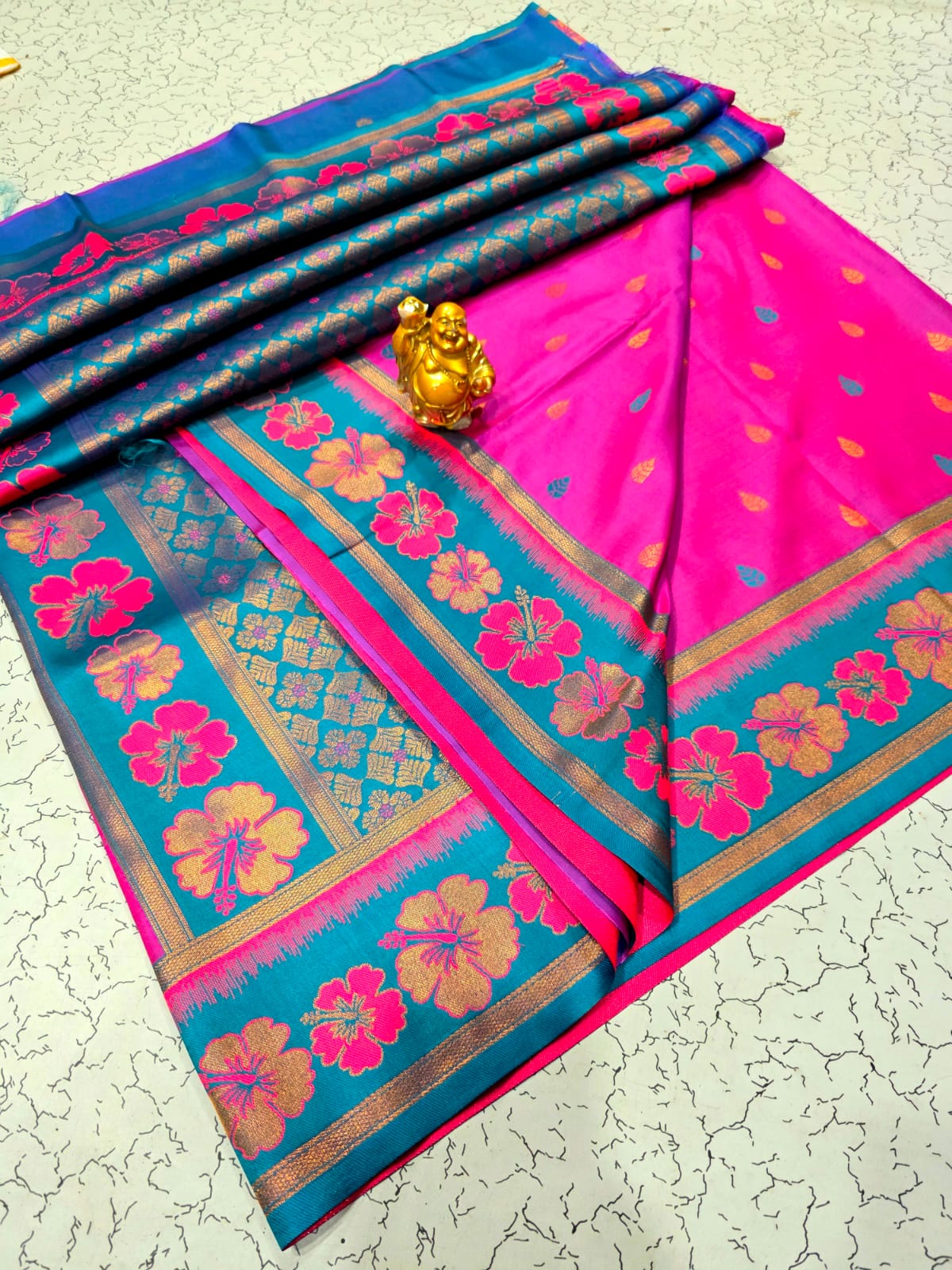 Soft Silk Hibiscus Flower Design – Pink