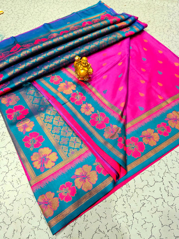 Soft Silk Hibiscus Flower Design – Pink