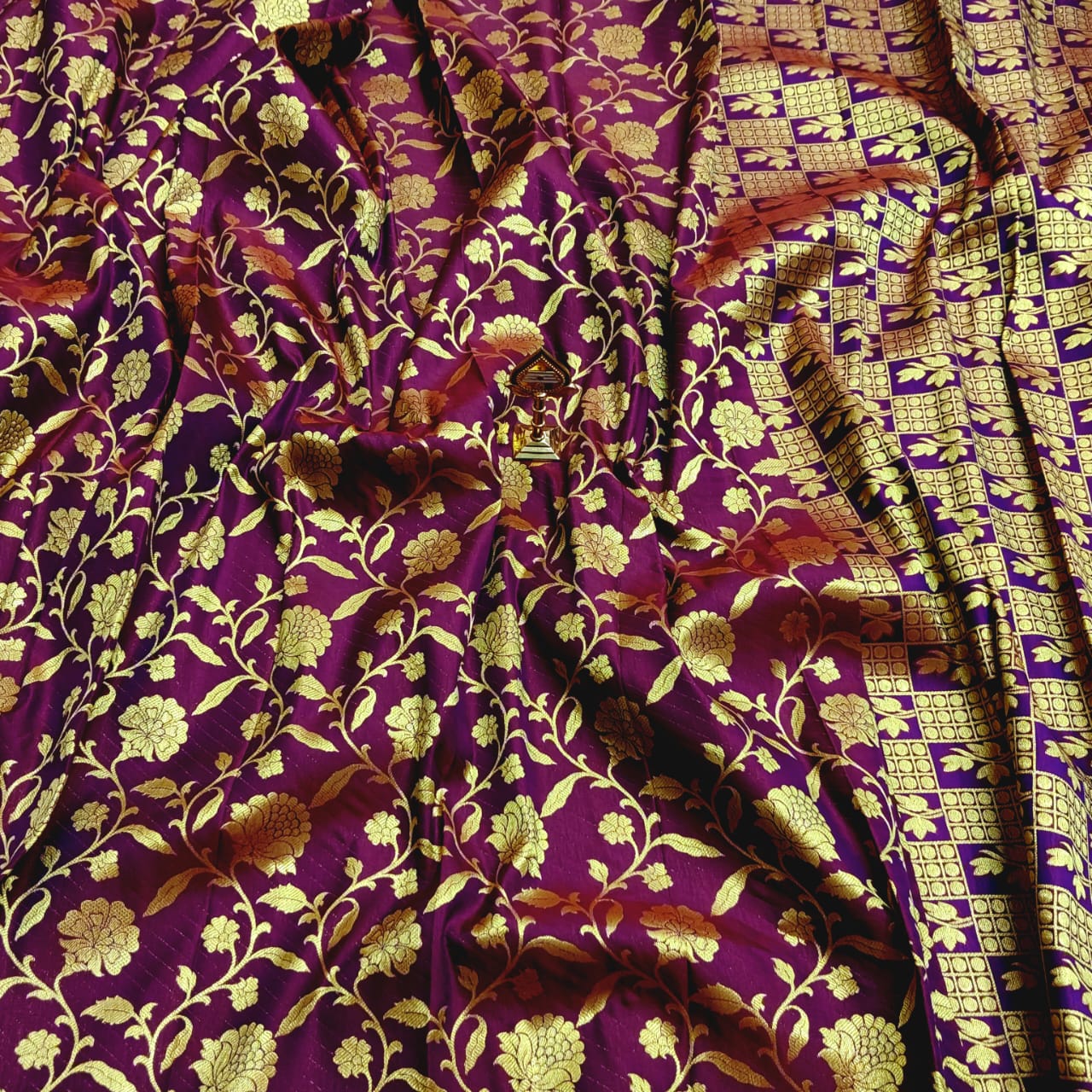 Golden All Self Saree