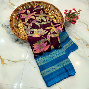 Diwali Special Foil Printed Silk Saree