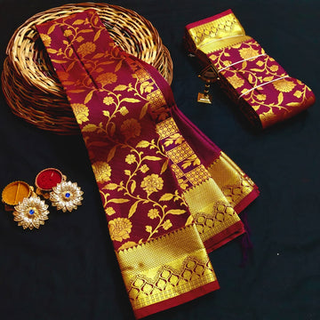 Golden All Self Saree