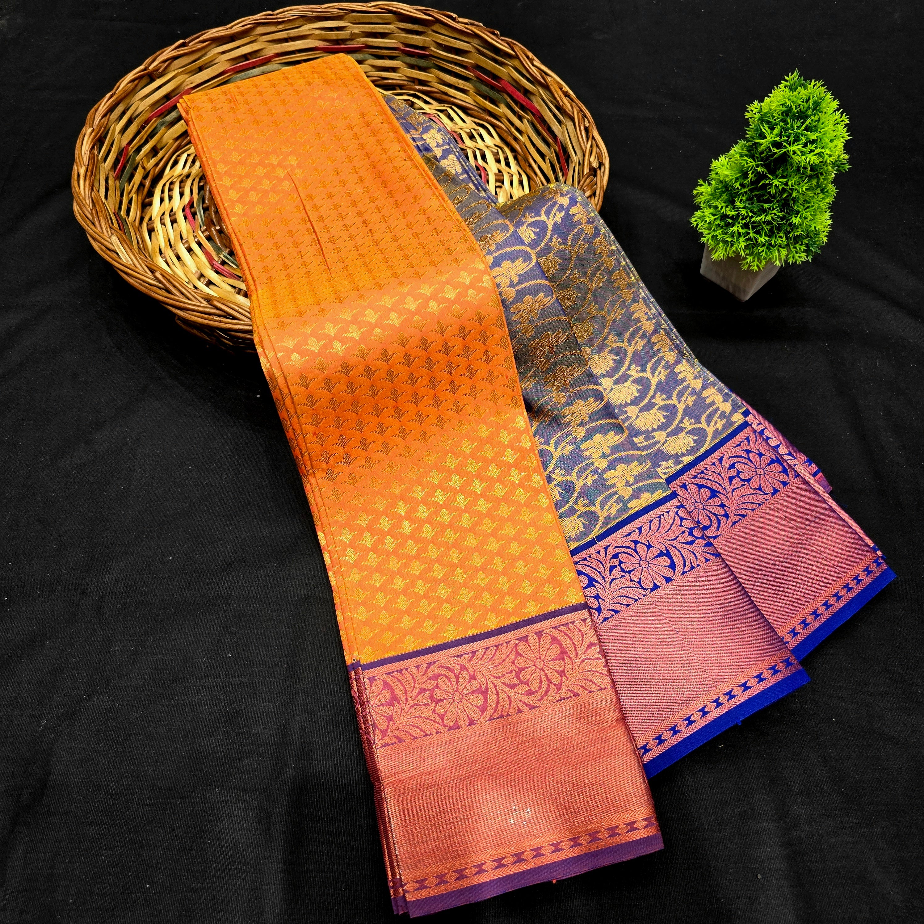 All Self Bridal Saree Without Stone