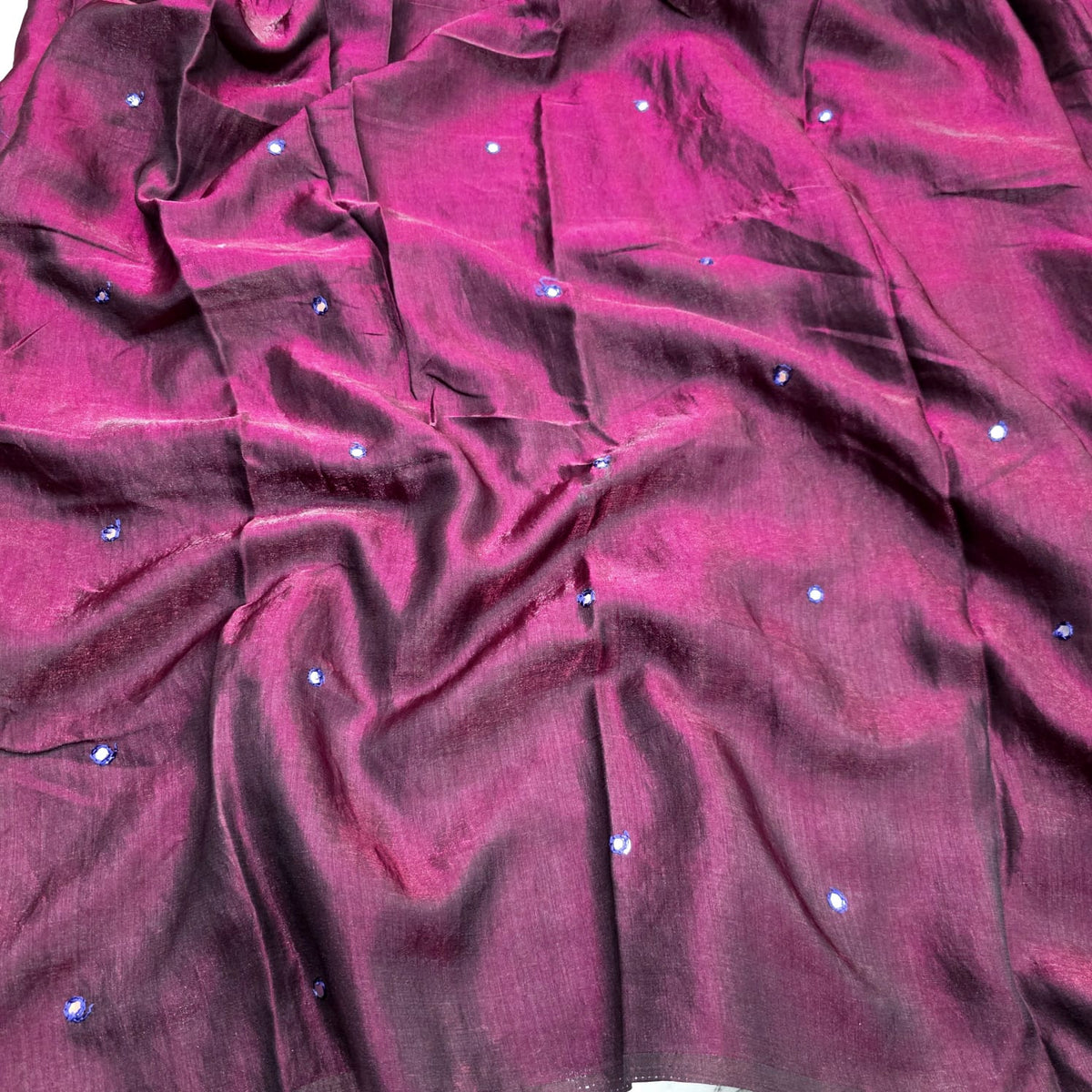 Space Silk Mirror Work Saree